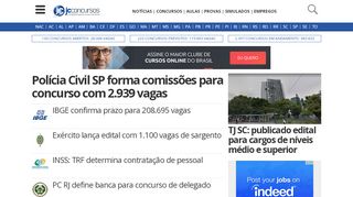 
                            9. JC Concursos: Concursos Públicos - Jornal dos Concursos - 2019