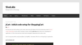 
                            10. JCart : Initial code setup for ShoppingCart - SivaLabs