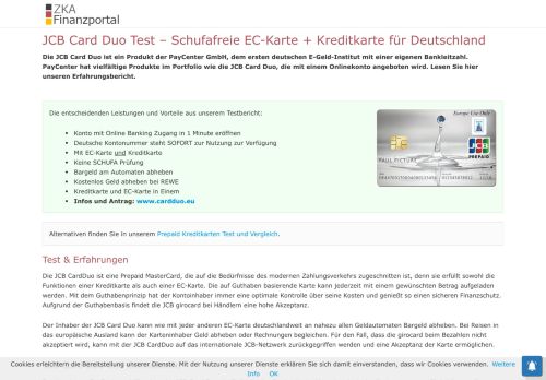
                            12. JCB Card Duo Test - Schufafreie EC-Karte + Kreditkarte für ...