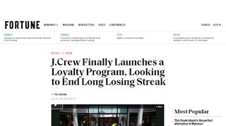 
                            10. J.Crew Launches First Open Loyalty Program | Fortune