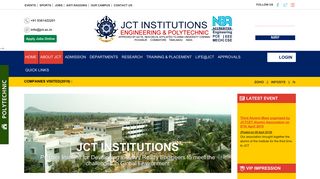 
                            2. JCT INSTITUTIONS Best Engineering college in Coimbatore