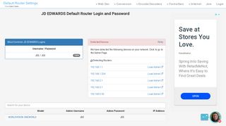 
                            8. JD EDWARDS Default Router Login and Password - Clean CSS