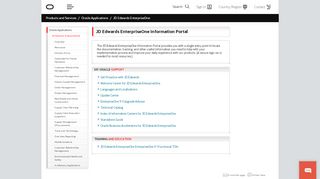
                            3. JD Edwards EnterpriseOne Information Portal | Applications | Oracle