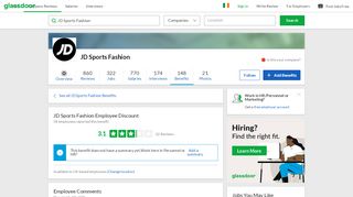 
                            2. JD Sports Fashion Employee Benefit: Employee Discount | Glassdoor.ie