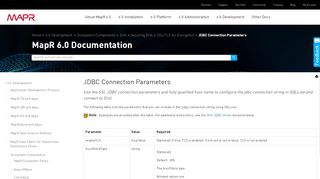 
                            9. JDBC Connection Parameters - MapR
