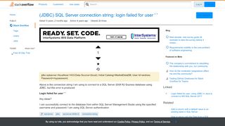 
                            4. (JDBC) SQL Server connection string: login failed for user ...