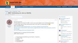 
                            12. JDBC Verbindung von Java zu MySQL | tutorials.de