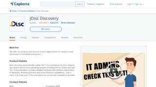 
                            11. JDisc Discovery Reviews and Pricing - 2019 - Capterra
