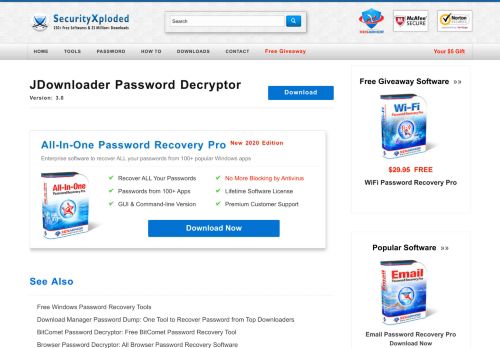 
                            7. JDownloader Password Decryptor : Free Tool to Recover Lost or ...