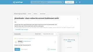 
                            5. jdownloader- share-online.biz account funktioniert nicht (Internet ...