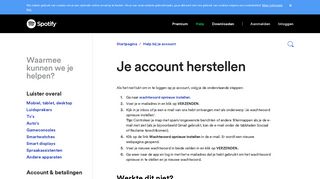 
                            8. Je account herstellen - Spotify