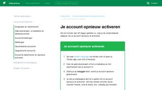 
                            7. Je account opnieuw activeren