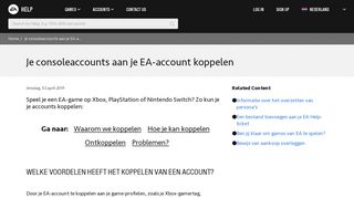 
                            1. Je consoleaccounts aan je EA-account koppelen - EA Help
