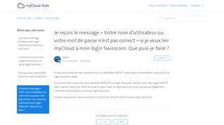 
                            8. Je reçois le message « Votre nom d'utilisateur ou votre mot de passe n ...