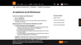 
                            6. Je registreren op de Klantenzone | Orange België