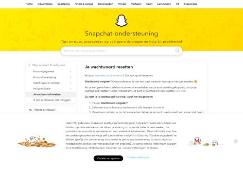 
                            1. Je wachtwoord resetten - Snapchat Support