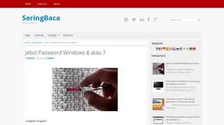 
                            4. Jebol Password Windows 8 atau 7 | SeringBaca