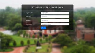 
                            3. JEE (Advanced) 2018 - Result Portal