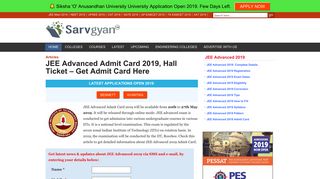 
                            3. JEE Advanced Admit Card 2019, Hall Ticket - Get Admit Card Here