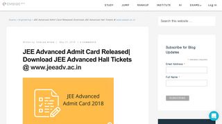 
                            7. JEE Advanced Admit Card Released| Download JEE Advanced Hall ...