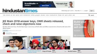 
                            7. JEE Main 2018 answer keys, OMR sheets released, check and raise ...