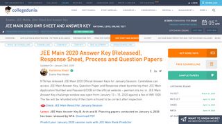 
                            12. JEE Main 2019 Answer Keys (Available) - Download Solutions ...