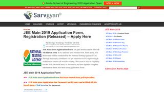 
                            5. JEE Main 2019 Application Form, Registration (Released ... - SarvGyan