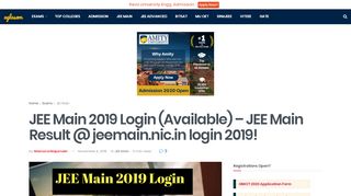 
                            6. JEE Main 2019 Login – April Application Form (Available ...