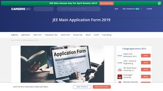 
                            7. JEE Main Application Form 2019 (April Exam) Released – Apply here