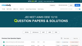 
                            11. JEE, NEET, CBSE 2019, Previous Years Question Papers - Misostudy