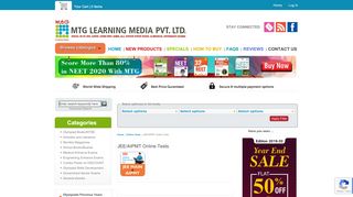 
                            4. JEE/AIPMT Online Tests : PCMB Today, Books, CDs, Magzines