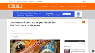 
                            11. Jeevansathi.com turns profitable for the first time in 10 years ...