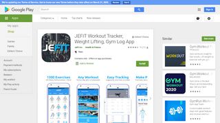 
                            5. JEFIT Workout Tracker, Weight Lifting, Gym Log App - Apps on Google ...
