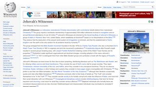 
                            10. Jehovah's Witnesses - Wikipedia