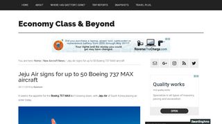 
                            12. Jeju Air signs for up to 50 Boeing 737 MAX aircraft - Economy Class ...