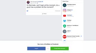 
                            6. Jelle Feenstra - Hi Zenmate, can't login at the moment, do... | Facebook