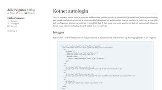 
                            12. Jelle Pelgrims / Kotnet autologin