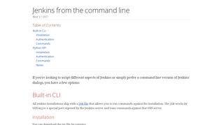 
                            4. Jenkins from the command line