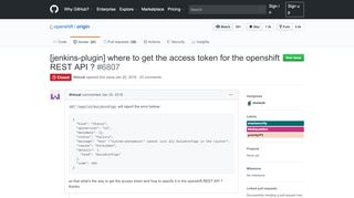 
                            7. [jenkins-plugin] where to get the access token for the openshift REST ...