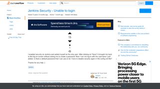 
                            8. Jenkins Security - Unable to login - Stack Overflow