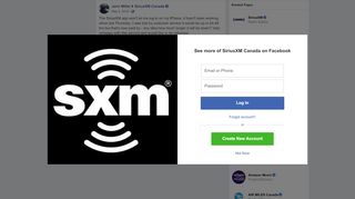 
                            7. Jenn Miller - The SiriusXM app won't let me log in on my... | Facebook