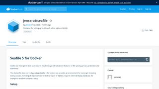 
                            3. jenserat/seafile - Docker Hub
