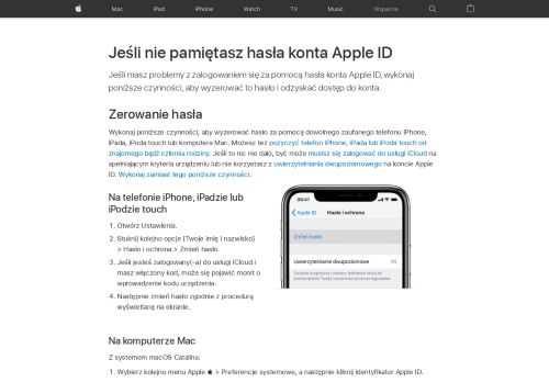 
                            1. Jeśli nie pamiętasz hasła konta Apple ID - Wsparcie Apple