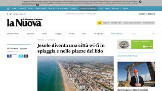 
                            11. Jesolo diventa una città wi-fi in spiaggia e nelle piazze del lido - La ...