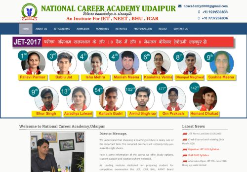 
                            9. JET Coaching Institute in Udaipur National Career Academy