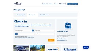 
                            13. JetBlue | Manage Your Flight | Check in online