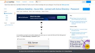 
                            11. JetBrains DataGrip - Azure SQL - connect with Active Directory ...