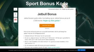 
                            10. Jetbull Bonus | 2019 - Op til 2.000 kr. i Jetbull velkomstbonus