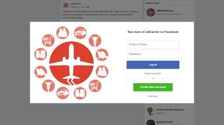 
                            7. JetCarrier - Grunnet en utvidet tollkontroll vil alle... | Facebook