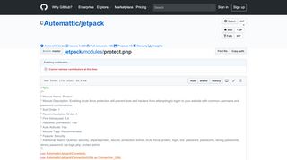 
                            11. jetpack/protect.php at master · Automattic/jetpack · GitHub
